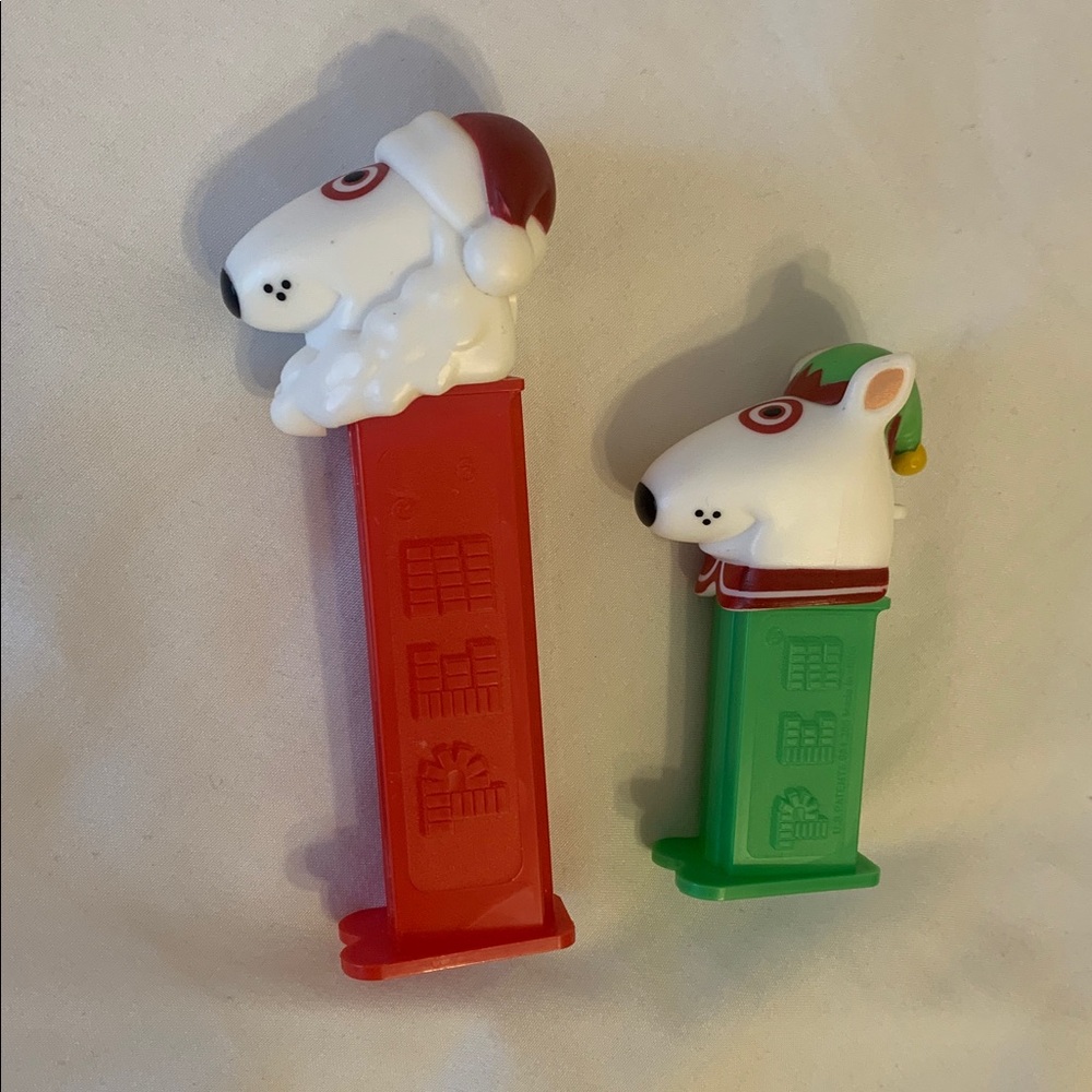 PEZ Target Santa & Elf Bullseye Dog Christmas Collectible Holiday Dispensers